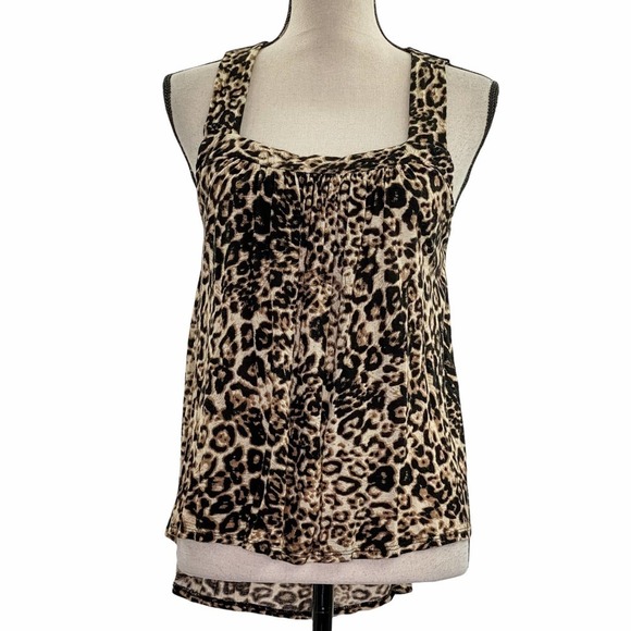 SPOILED Strappy High Low Leopard Print Tank Top - Picture 2 of 11